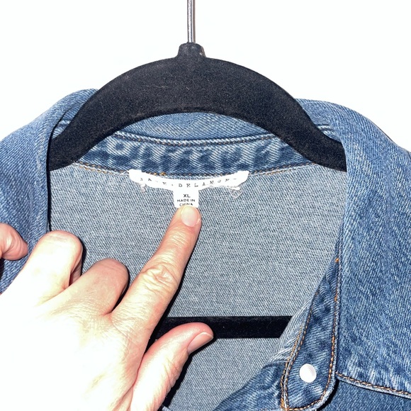Jane & Delaney Classic Blue Button Down Denim Shirt XL - Picture 3 of 3